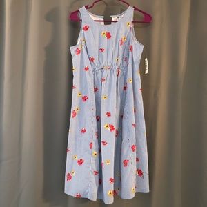 NEW Maternity High-Neck Shirred-Waist Shift Dress